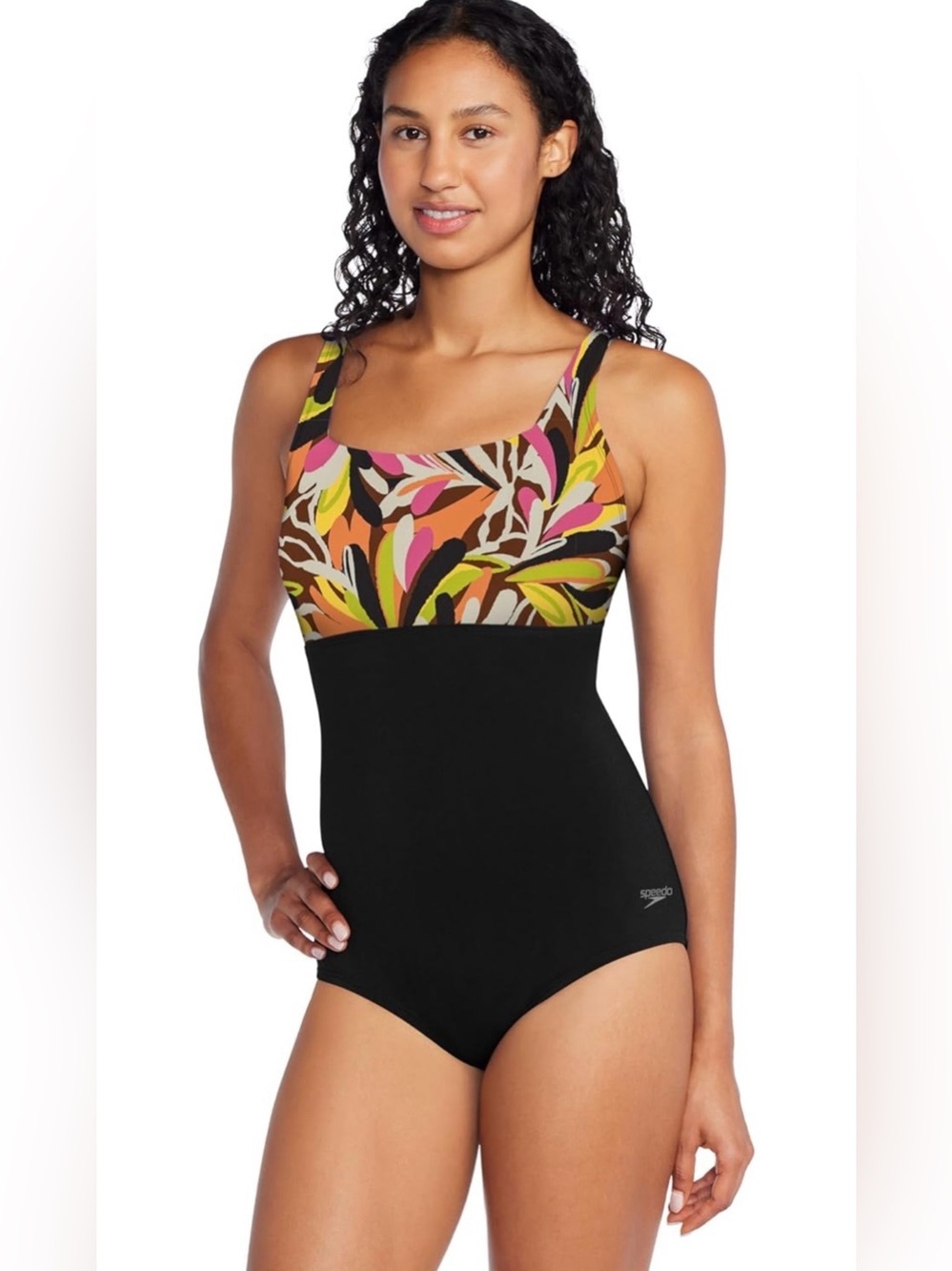 Speedo Women's Endurance+ Color Top One Piece Swimsuit